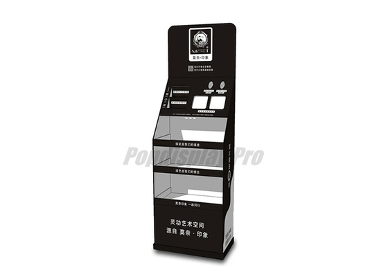 Banchi di mostra resistenti di posizione del cartone Eco nero decorativo amichevole