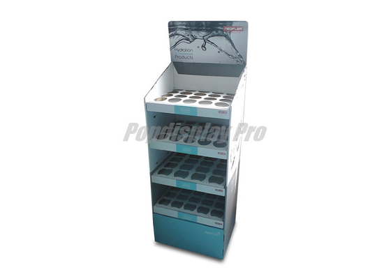 Personalized Cardboard Shelf Display Full Color Printed With 4 Trays