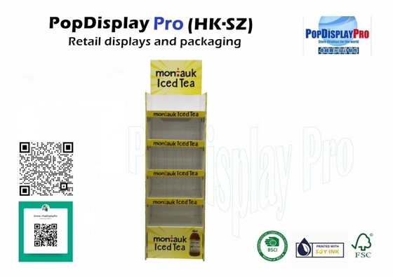 Display POS in cartone per bevande a base di tè ghiacciato presso Instore Retail