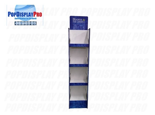 72kgs la capacità di carico resistente 4C ha stampato il chimico Cardboard Shelf Display della fioritura